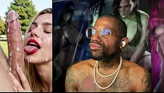 Urinando na boca da esposa, loira safada lambendo pau até ele gozar na cara dela, vadia de buceta raspada sendo fodida analmente, pau de tarado sendo masturbado por uma enfermeira até ele gozar forte, gerado por IA