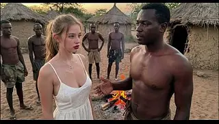Innocent White Tourist Travels Through Africa and Gets Happily Fucked by a Tribe of Huge BBCs – ANAL VAGINAL – MASSIVE BLACK COCKS (AI)