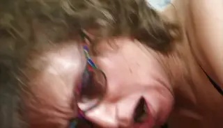 Mature Glasses Slut Ahegao Moaning Intense Orgasm