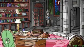 Doom squeezes Angela's boobs and fingers her pussy as she makes him cum - doomination gameplay