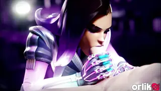 Sombra From Overwatch - Sloppy Blowjob, Doggystyle Big Ass in Oil and Titfuck Cumshot 3D Animation
