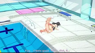 A professora está me esperando na piscina para que eu possa transar com ela | Shinmai Maou NTR Testament 5 | Filme completo na Sheer & PRTN: Fantasyking3